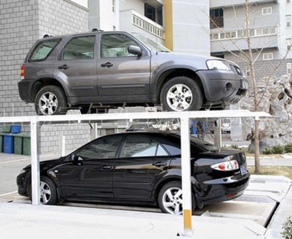 天津机械停车位PJS2-D1二层地坑式简易升降立体停车位
